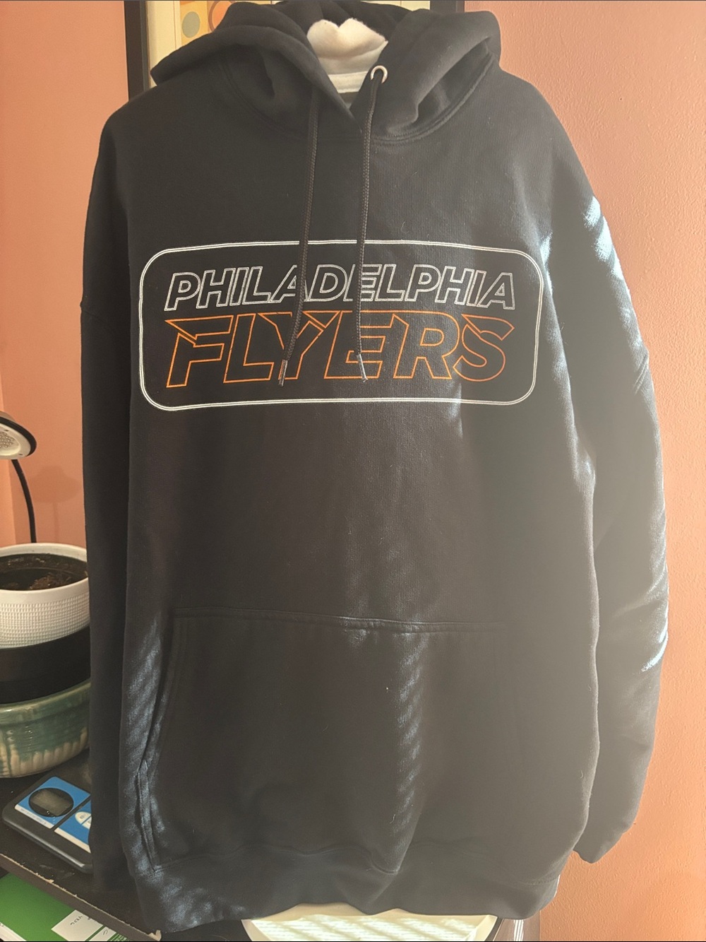 Black Pullover Hoodie Philadelphia Flyers XL EUC